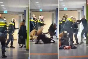 Hollanda’da Sığınmacı Merkezinde Filistinli Kadına Polis Vahşeti